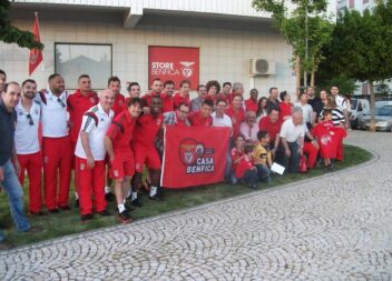 Equipa de futsal do SLB em Castelo Branco