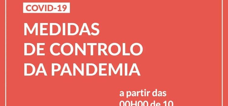Novas Medidas de controlo da pandemia a partir de 10 de janeiro