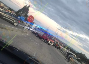 Acidente junto a acesso da A23