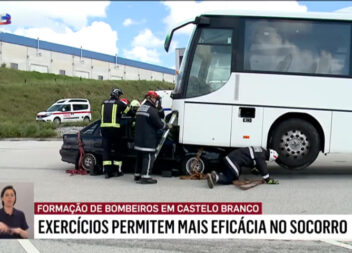 Bombeiros de Castelo Branco aprendem técnicas de socorro a acidentes com pesados