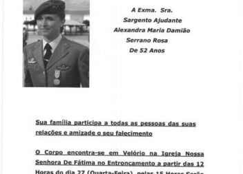 Cerimónias Fúnebres da primeira instrutora de Paraquedismo em Portugal marcadas