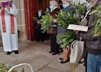 Missa de Domingo de Ramos na Igreja da Graça em Castelo Branco