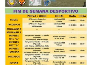 Vem aí Fim-de-semana de muito Futebol da Associação do Valongo